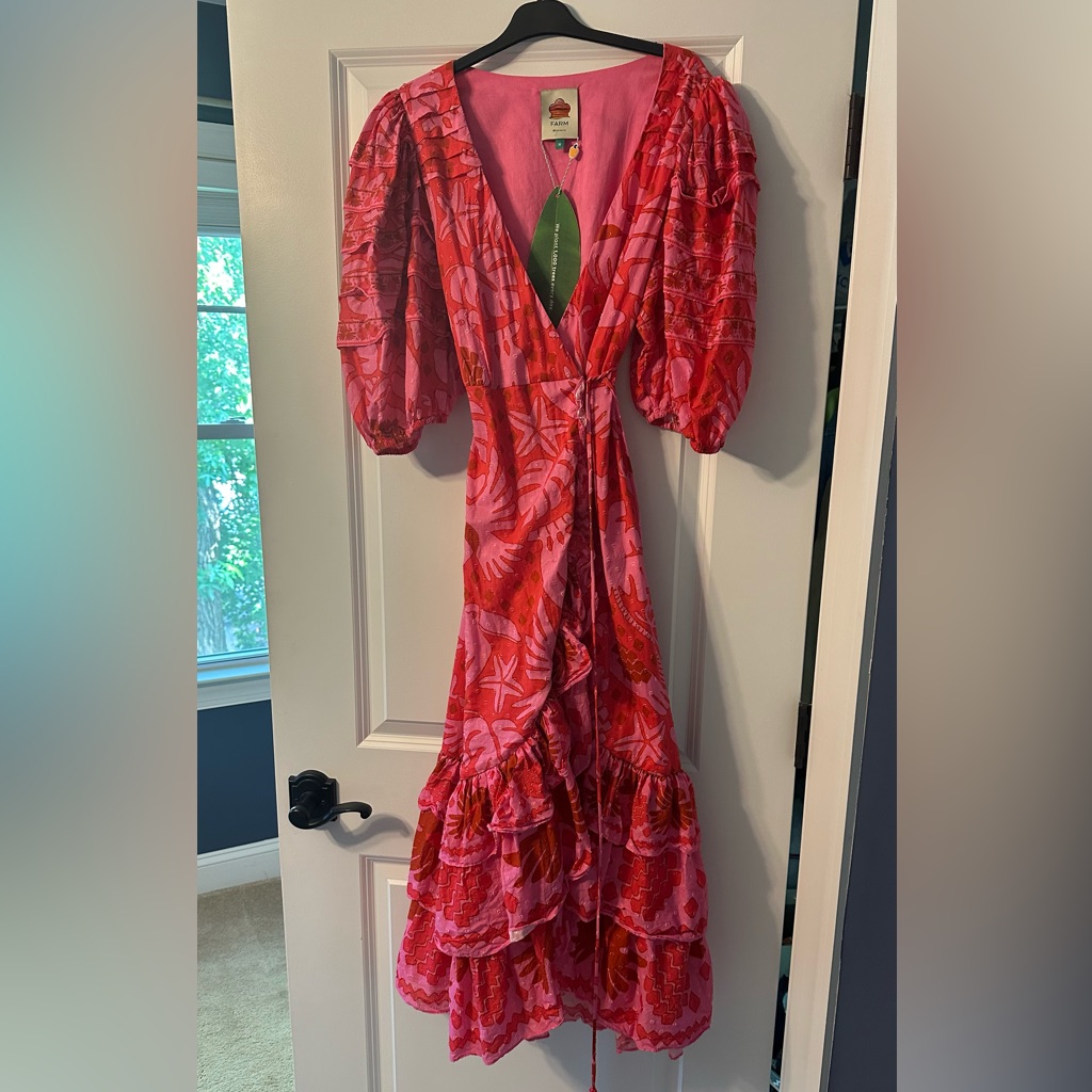 Farm Rio Pink Floral Maxi Dress